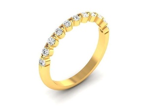 banda anillo modelo lujo oro quilate brillante anillos solitario compromiso diamante joyería joya platino precioso plata imprimible Boda 3d print model - Mito3D