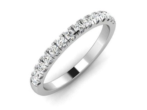 banda anillo modelo joyería joya lujo oro quilate brillante anillos diamante compromiso boda solitario platino precioso plata imprimible 3d print model - Mito3D
