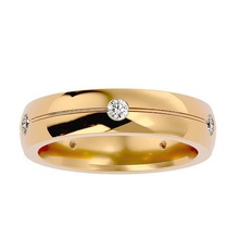 banda anillo modelo joyería joya oro imprimible brillante anillos diamante compromiso lujo quilate solitario platino precioso plata boda 3d print model - Mito3D