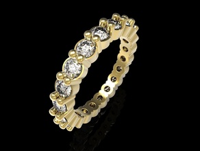 banda compartido puntas anillo diseño diamantes joyas amante joyería joyeria diseñadora lujo anillos estilo Boda oro plata joya 3d print model - Mito3D