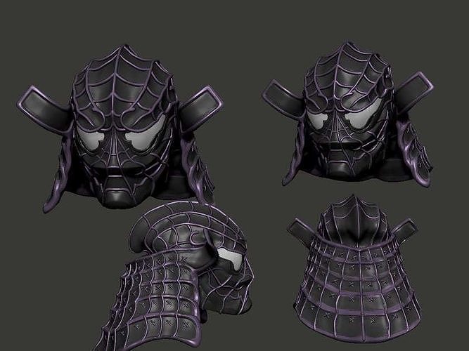 bandai manga realización meisho samurai spider man casco stl maravilla máscara ninja araña hombre Arte escaneos réplicas 3D print model - Mito3D