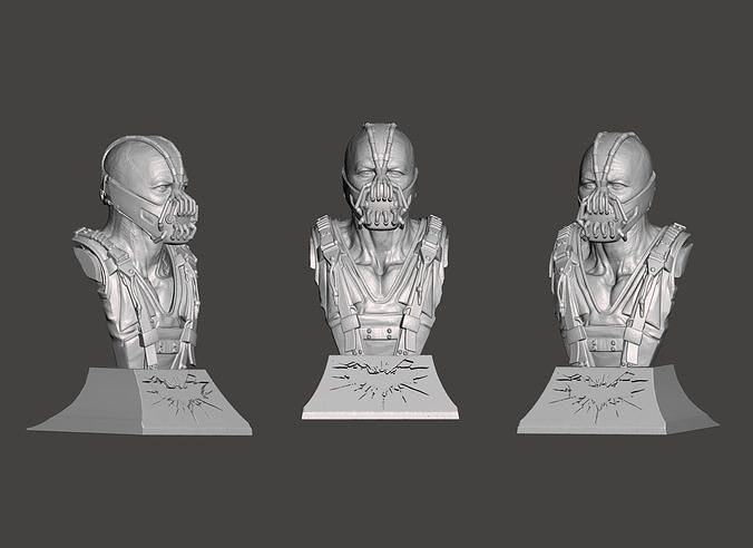 fléau sombre Chevalier monte précis film buste haute qualité batman Douane sculpter robuste personnage sculptures Jeux jouets scélérat art christophe Nolan loisir DIY 3D print model - Mito3D