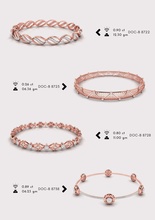 bangel bracelets ladies diamond gold silver artifical jewelry 3d print model - Mito3D