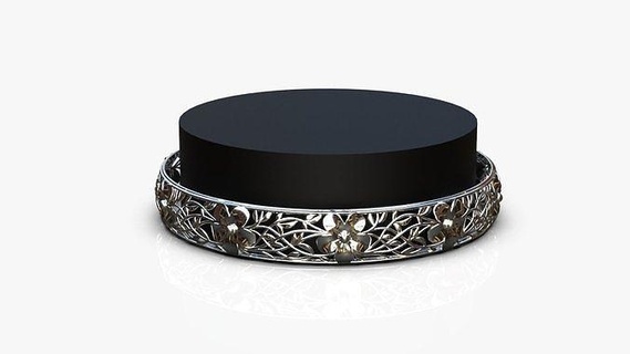 bracelet or d'or manchette bijoux impression imprimable jeter bracelets argent mode moderne lux art fleur style modèle 3d print model - Mito3D