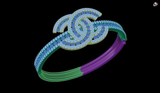 braccialetto baguette bacchette catena cubano collegamento miami monaco linkchain oro argento gioiello gioielleria 3dprint stampabile diamante braccialetti pongset collane 3d print model - Mito3D