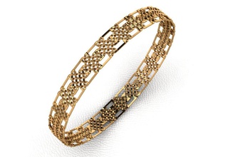 brazalete 157 oro anillo plata moda joya brillante joyería diamante imprimible compromiso boda anillos canalla rinoceronte esposas 3d print model - Mito3D