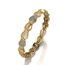 bangle 19 gold ring jewelry shining gem fashion printable silver diamond beauty engagement cad rings rhino wedding jewel jewellery bracelets 3d print model - Mito3D