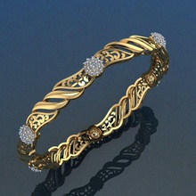 bracelet 45 or bague argent mode brillant bijoux diamant gemme imprimable engagem engagement goujat mariage collier pendentif bracelets 3d print model - Mito3D