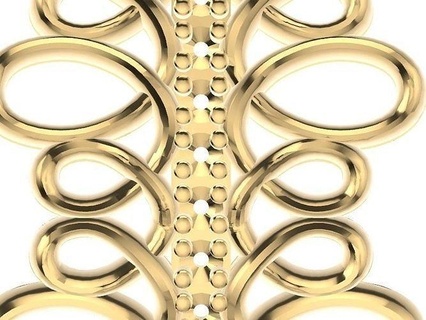 braccialetto 55mm diametro stl verificato gioielleria 3d cad stampabile prototipo jali diamante gioiello nozze infinito filo modello braccialetti 3d print model - Mito3D