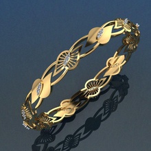 brazalete de 55 la joyería oro anillo plata moda imprimible el collar engagem diamante compromiso cad boda colgante y belleza las pulseras 3d print model - Mito3D