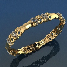 bangle 56 jewelry pendant fashion shining necklace bracelet gem printable silver gold engagem diamond ring engagement jewellery wedding bracelets 3d print model - Mito3D