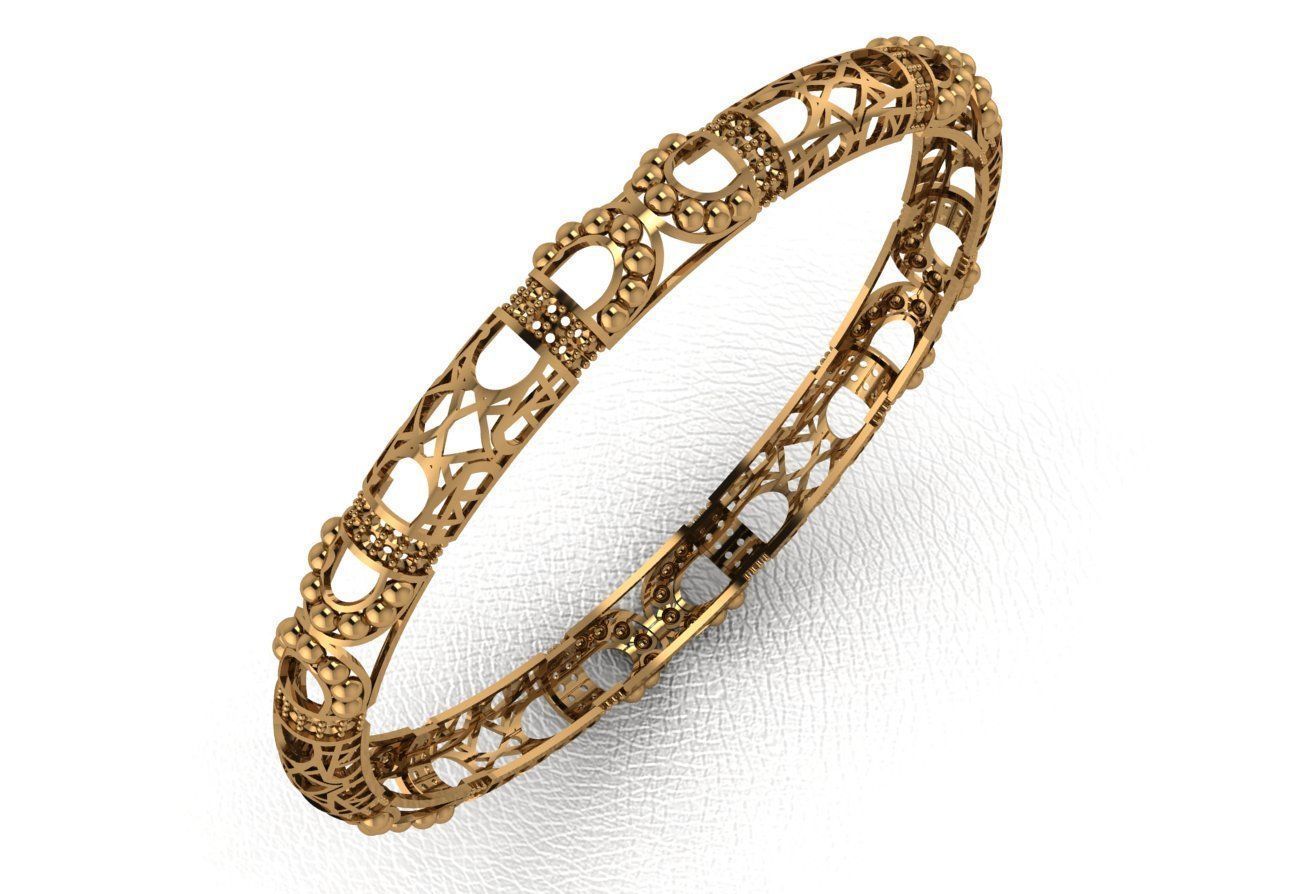 brazalete de 90 la joyería oro moda anillo y belleza diamante boda el joya cad compromiso imprimible engagem prendas vestir solitaire las pulseras 3D print model - Mito3D