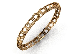Armreif 90 Schmuck gold Mode-ring Mode-Schönheit Diamant-ring Hochzeit ring bangle Juwel cad engagement diamond bedruckbar ist gold-ring engagem Bekleidung solitaire Armbänder 3d print model - Mito3D