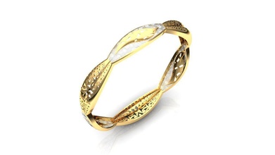 bangle or bracelet gold silver shining 14k 18k stl printale jewelry wedding engagement diamond cad rhino matrix jewel fashion sterling free bracelets 3d print model - Mito3D