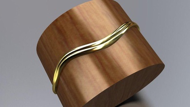bracciale 1 gioielli braccialetto bangle argento oro moda d'oro gioiello bracciali 3d print model - Mito3D