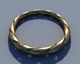 brazalete pulsera mano Moda joya oro anillo joyería imprimible 3d print model - Mito3D