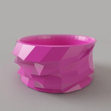 bangle lowpoly fashion jewelery charm bracelet wristlet wristband challenge other 3d print model - Mito3D