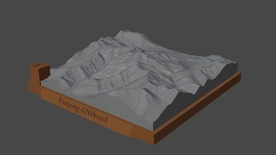 duftend Berg Landschaft Vulkan Terrain Umgebung Natur Photogrammetrie Elevation Wissenschaft 3d print model - Mito3D