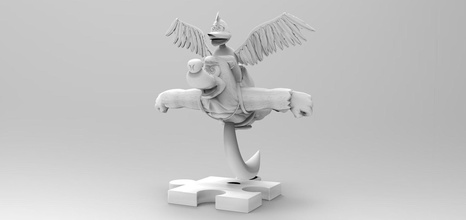 banjo kazooie statue kazzoie 3d imprimable impression figure jouet buste jeux jouets 3d print model - Mito3D
