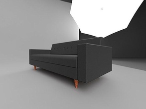bantam sofa parametric mesh 3d model interior design modern living armchair fabric leather seating lounge cgi contemporary fusion 360 autodesk house furniture 3d print model - Mito3D