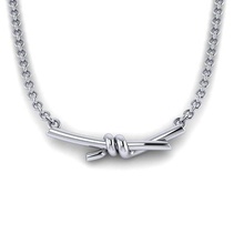 bar knot pendant jewelry necklace charm twist love romantic women female fashion trend antique vintage minimalist minimal dainty small pendants 3d print model - Mito3D