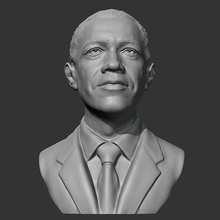 barack obama 3d Stampa modello Presidente umano testa ritratto fallimento figura uomo viso statua scultura arte sculture 3d print model - Mito3D