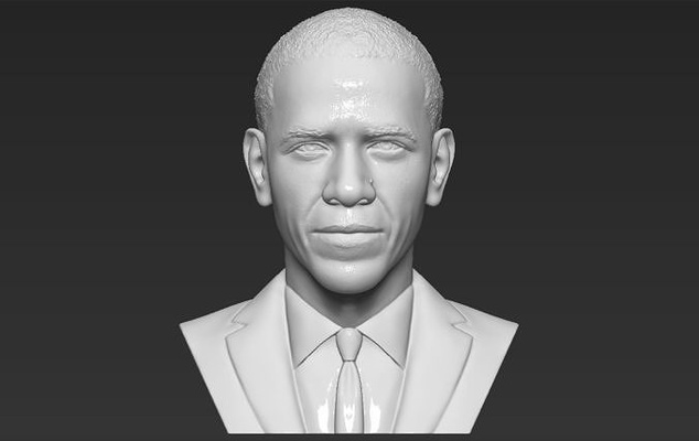 barack obama büste 3d drucken bereit stl obj formate berühmtheit politik politiker weiß haus wahl joe biden donald trumpf reagan putin clinton merkel boris johnson michelle kunst skulpturen 3d print model - Mito3D