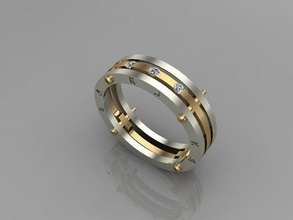 baraka yüzük bvl altın yazdırılabilir moda platin gümüş mücevher takı sterlin yüzükler nişan düğün parlak 3d print model - Mito3D