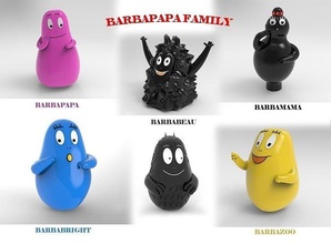 barbapapa famille animation français enfants image livre paris personnage mignonne dessin animé 3d modèle papa maman 3dprint jeux jouets 3d print model - Mito3D