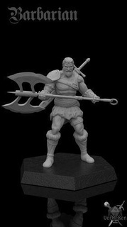barbarian mini miniature fantasy rpg board boardgame dd dungeon dungeonanddragons warrior collectible medieval character game dnd dragon games toys 3d print model - Mito3D