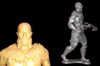 barbar savaşçı minyatür heykel stl sanat şekil adam eski dnd tabletopgame masa üstü mini <url> deco knight heykeller 3d print model - Mito3D