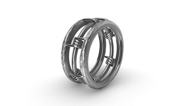 barbed wire ring rings jewellery jewelry gentsring mensring barbedwirering design designer 3ddesign 3d 3dp 3dprinting printable mensbarbedwirering gentsbarbedwirering uniquegentsring unique metalring 3d print model - Mito3D