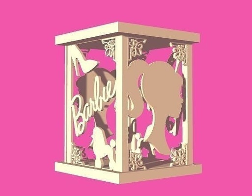 barbie lamp design movie lampara ken deco house decor 3d print model - Mito3D