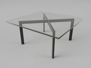 barcelona table parametric mesh 3d model masa furniture interior design modern wood living armchair coffee houseware product tasarim house 3d print model - Mito3D