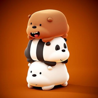 bare bear pre-supported support version bears cartoon character cute toy cartoonnetwork paul po ted ass chibi 3dprint games toys 3d print model - Mito3D