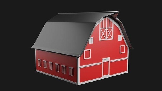 barn 3d model wood house exterior farm building village architecture furniture wooden shed 3dartistsandeep outdoor 3d print model - Mito3D