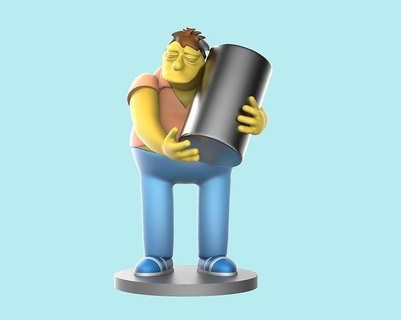 barney simpsons beer stand homer simpson character bart cartoon marge lisa toy springfield toys games toon alcohol house accessories 3d print model - Mito3D
