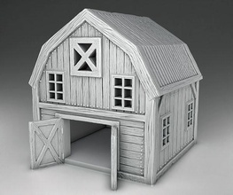 celeiro estábulo cavalo debulha chão porta janela madeira arquitetura casa bangalô Fazenda propriedade família 3d print model - Mito3D