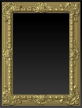 baroque frame frame art decor houseware picture mirror mirror interior design painting image wall mirror gallery easel 3d carved baroque wooden house 3d print model - Mito3D