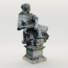 jardin baroque sculpture - autriche 18e siècle art la grès 18thcentury artium 3d de décoration antique pl 027 sculptures 3d print model - Mito3D