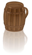 o barril de caneca a casa taça cerveja café bebida bebidas recipientes cozinha jantar 3d print model - Mito3D