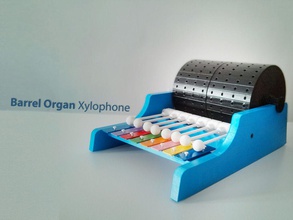 barrel organ xylophone games-toys barrelorgan custom instrument toy toys games music 3d print model - Mito3D