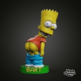 Bart Simpson Simpsons mattes Gröning Fan Art Karikatur 3dprint 3dmodel Kunst Skulpturen 3d print model - Mito3D