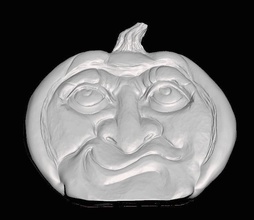 bas-relief de la citrouille gars art sculpture décor fête d'halloween un soulagement sculptures 3d print model - Mito3D