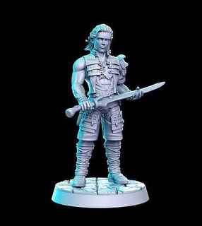 basch final fantasy 32mm pre-supported 3d print miniature miniatures figurines dnd dungeon dragons heroquest futuristic sculpture printable cloud remake character games toys board 3d print model - Mito3D