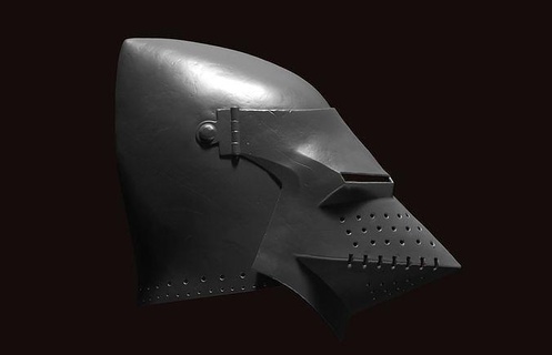 bascinet hundsgugel 3d impresión acero proteccion armadura casco guerra visera diseño Caballero timón vestir Arte escaneos réplicas 3d print model - Mito3D