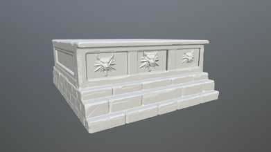 base 4 tombstone print statue column wall archway stairs ruin tomb games toys game accessories 3d print model - Mito3D
