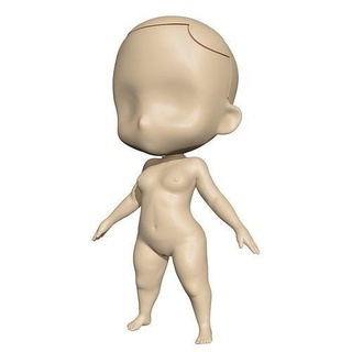 base Mersh chibi hembra figura personaje mujer escultura estatua mujer personaje chibi niña cabeza lindo cuerpo Arte modelo base basemersh esculturas Mesías chatarra 3d print model - Mito3D