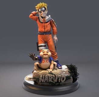 Base Naruto 11 Anime Manga Ninja Shuriken Attentäter Kunst Skulpturen 3d print model - Mito3D
