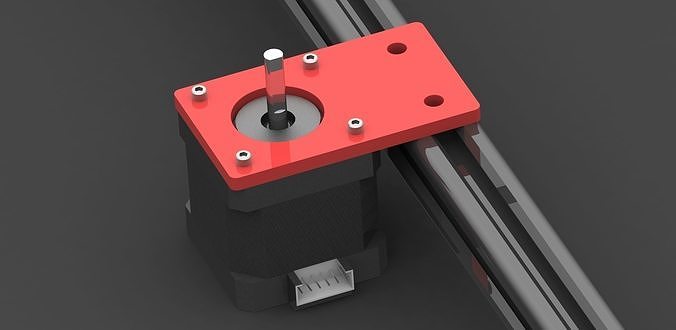 basic 3d printable nema 17 attachment parts stepper diy cnc printer laser industrial mechanical motor hobby 3D print model - Mito3D